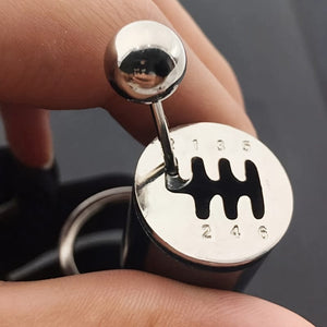 Planet Gates 1pc Creative Car Gear Box Keychain, Six-Speed Manual Shift Gear Key Chain Car Refitting Metal Pendant Car Key Ring