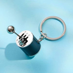 Planet Gates 1pc Creative Car Gear Box Keychain, Six-Speed Manual Shift Gear Key Chain Car Refitting Metal Pendant Car Key Ring
