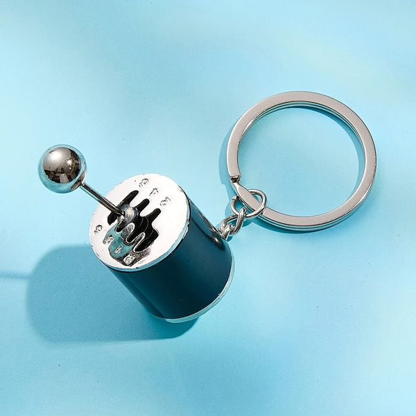 Planet Gates 1pc Creative Car Gear Box Keychain, Six-Speed Manual Shift Gear Key Chain Car Refitting Metal Pendant Car Key Ring