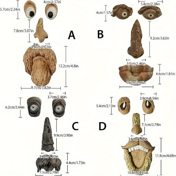Planet Gates 1pc, Creative Tree Face Pendant For Outdoor Garden Decoration