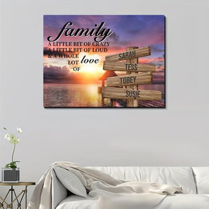 Planet Gates 1pc Custom Name Cross Street Sign Poster, Personalized Wall Art Family Canvas Poster For Home Decor, Canvas Prints For Living Room Bedroom Kitchen Office Decor, Perfect Gift And Decoration, Frameless Christmas Gift