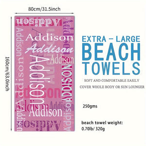 Planet Gates 1pc Customize Beach Towel, Absorbent Beach Towel, Large Summer Beach Blanket, Gift For Beach Pool Party, Beach Essentials