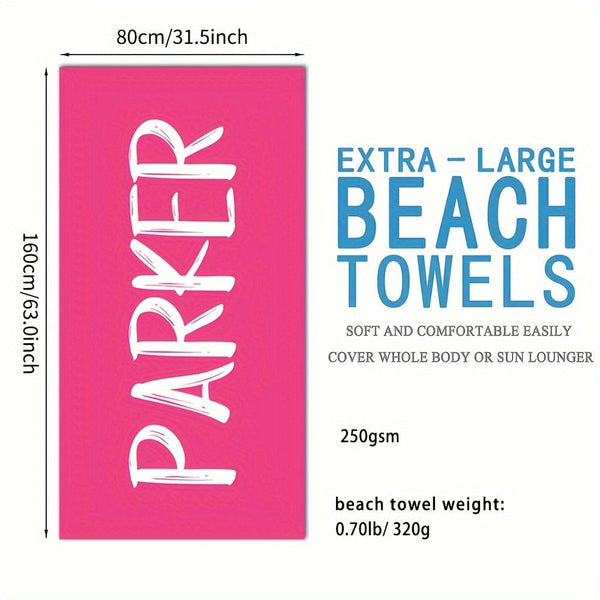 Planet Gates 1pc Customized Beach Towel, Absorbent Beach Towel, Large Summer Beach Blanket, Gift For Beach Pool Party, Beach Essentials