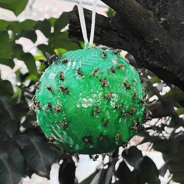 Planet Gates 1pc Cute Ball Design Sticky Traps: Capture Fruit Flies, Mosquitoes & Other Flying Insects Indoors & Outdoors Fly Catcher Non-toxic Rescue Outdoor Fly Trap Ball Insect Trap To Hang Up For Balcony, Patio, Garden Supplies