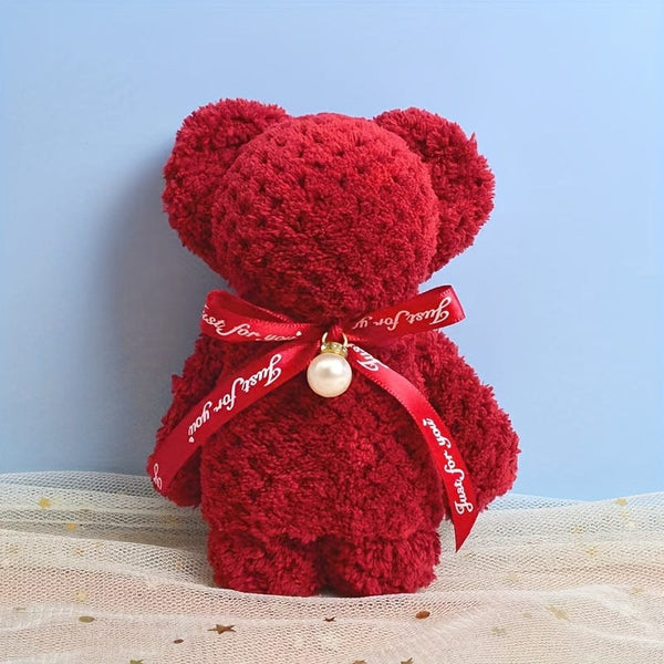 Planet Gates 1pc Cute Bear Shaped Towel, Super Soft Square Towel, Coral Velvet Towel, Cute Towel Gift, Home Decor, Housewarming Gift