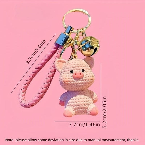 Planet Gates 1pc Cute Cartoon Animal Keychain Resin Anime Bunny, Pig Dinosaur Keyring Pendant, Bag Charm, Car Keychain, Car Accessories, Gifts