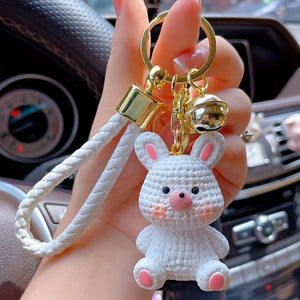 Planet Gates 1pc Cute Cartoon Animal Keychain Resin Anime Bunny, Pig Dinosaur Keyring Pendant, Bag Charm, Car Keychain, Car Accessories, Gifts