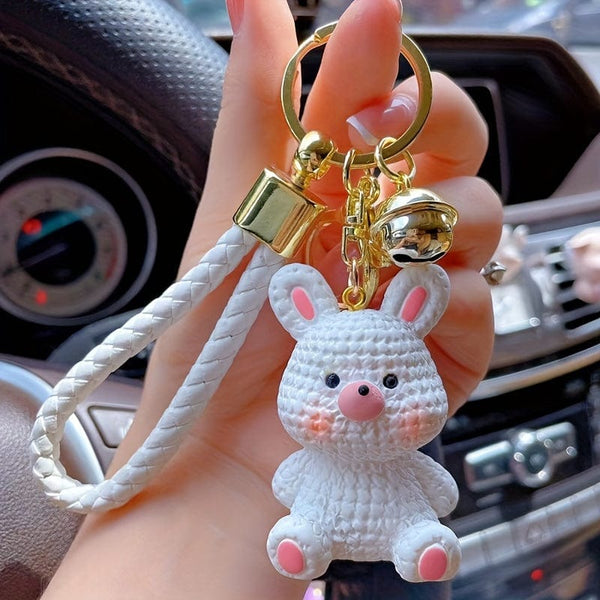 Planet Gates 1pc Cute Cartoon Animal Keychain Resin Anime Bunny, Pig Dinosaur Keyring Pendant, Bag Charm, Car Keychain, Car Accessories, Gifts