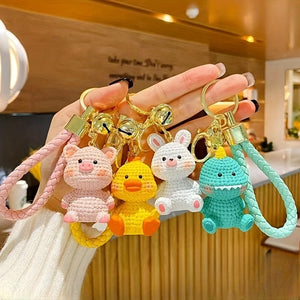 Planet Gates 1pc Cute Cartoon Animal Keychain Resin Anime Bunny, Pig Dinosaur Keyring Pendant, Bag Charm, Car Keychain, Car Accessories, Gifts