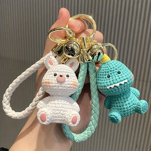 Planet Gates 1pc Cute Cartoon Animal Keychain Resin Anime Bunny, Pig Dinosaur Keyring Pendant, Bag Charm, Car Keychain, Car Accessories, Gifts
