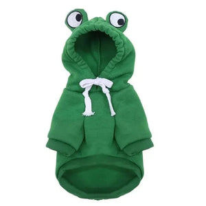 Planet Gates 1PC Cute Frog Pet Sweater for Small and Medium Dogs - Green Dog Hoodie with Fun Design - Keep Your Pup Cozy and Stylish