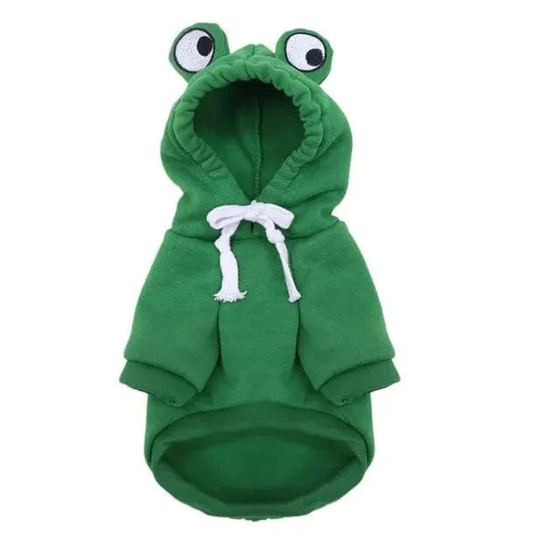 Planet Gates 1PC Cute Frog Pet Sweater for Small and Medium Dogs - Green Dog Hoodie with Fun Design - Keep Your Pup Cozy and Stylish