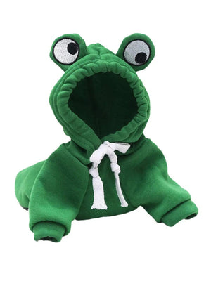Planet Gates 1PC Cute Frog Pet Sweater for Small and Medium Dogs - Green Dog Hoodie with Fun Design - Keep Your Pup Cozy and Stylish