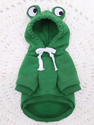 Planet Gates 1PC Cute Frog Pet Sweater for Small and Medium Dogs - Green Dog Hoodie with Fun Design - Keep Your Pup Cozy and Stylish