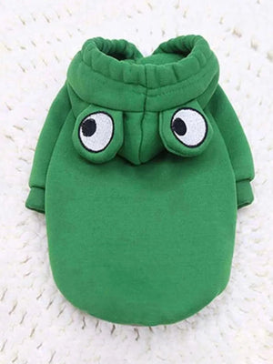 Planet Gates 1PC Cute Frog Pet Sweater for Small and Medium Dogs - Green Dog Hoodie with Fun Design - Keep Your Pup Cozy and Stylish