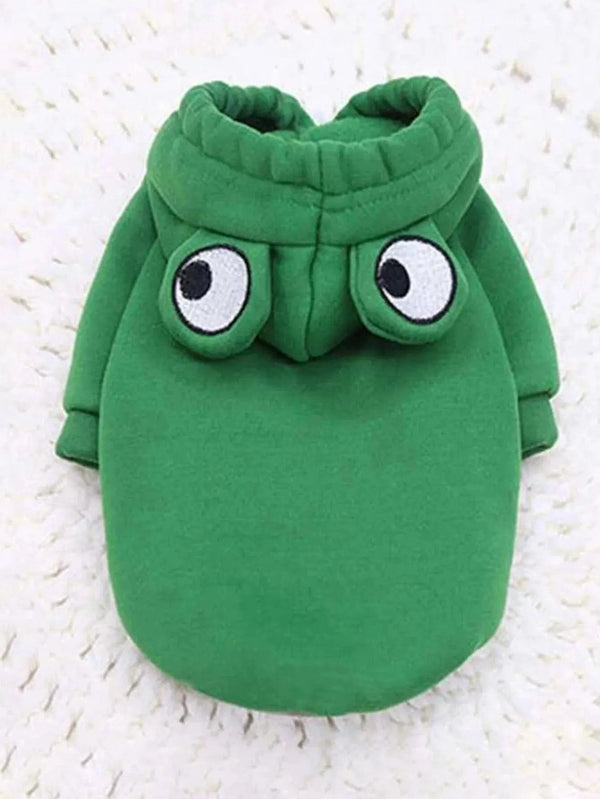 Planet Gates 1PC Cute Frog Pet Sweater for Small and Medium Dogs - Green Dog Hoodie with Fun Design - Keep Your Pup Cozy and Stylish