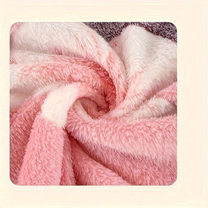Planet Gates 1pc Cute Pink Floral Print Flannel Blanket, Air-conditioning Blanket, Nap Blanket, Soft And Comfortable Blanket, Office Camping Travel Home Decoration Blanket, Shawl Blanket Skin-frinedly Casual Sofa Blanket, Multi