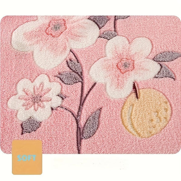 Planet Gates 1pc Cute Pink Floral Print Flannel Blanket, Air-conditioning Blanket, Nap Blanket, Soft And Comfortable Blanket, Office Camping Travel Home Decoration Blanket, Shawl Blanket Skin-frinedly Casual Sofa Blanket, Multi