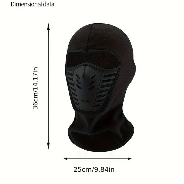 Planet Gates 1pc Cycling Warm Face Mask, Electric Motorcycle Neck Cover, Velvet Liner Neck Autumn Winter Mask For Cold Weather