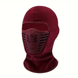 Planet Gates 1pc Cycling Warm Face Mask, Electric Motorcycle Neck Cover, Velvet Liner Neck Autumn Winter Mask For Cold Weather
