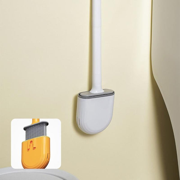 Planet Gates 1pc, Detachable Soft Rubber Toilet Brush With No Dead Angle Cleaning - Easy To Use And Effective