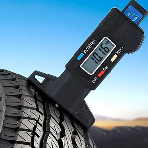 Planet Gates 1pc Digital Depth Gauge Caliper Tread Depth Gauge LCD Tire Tread Gauge For Car Tire 0-25mm Measuring Tool Caliper Repair Tools