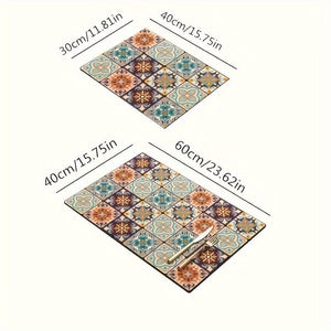 Planet Gates 1pc, Dish Drying Pad, Coffee Machine Absorbent Mat, Kitchen Countertop Absorbent Pad, Washstand Drain Mat, Soft Diatom Mud Faucet Absorbent Mat, Toilet Washstand Cup Mat, Kitchen Accessories, Bathroom Accessories