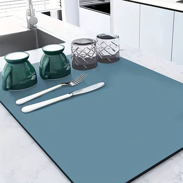 Planet Gates 1pc, Dish Drying Pad, Espresso Machine Countertop Absorbent Pad, Washstand Drain Mat, Soft Faucet Absorbent Mat, Washstand Cup Mat, Kitchen Accessories, Bathroom Accessories