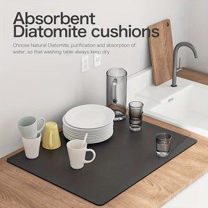 Planet Gates 1pc, Dish Drying Pad, Espresso Machine Countertop Absorbent Pad, Washstand Drain Mat, Soft Faucet Absorbent Mat, Washstand Cup Mat, Kitchen Accessories, Bathroom Accessories