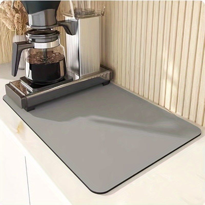 Planet Gates 1pc, Dish Drying Pad, Espresso Machine Countertop Absorbent Pad, Washstand Drain Mat, Soft Faucet Absorbent Mat, Washstand Cup Mat, Kitchen Accessories, Bathroom Accessories