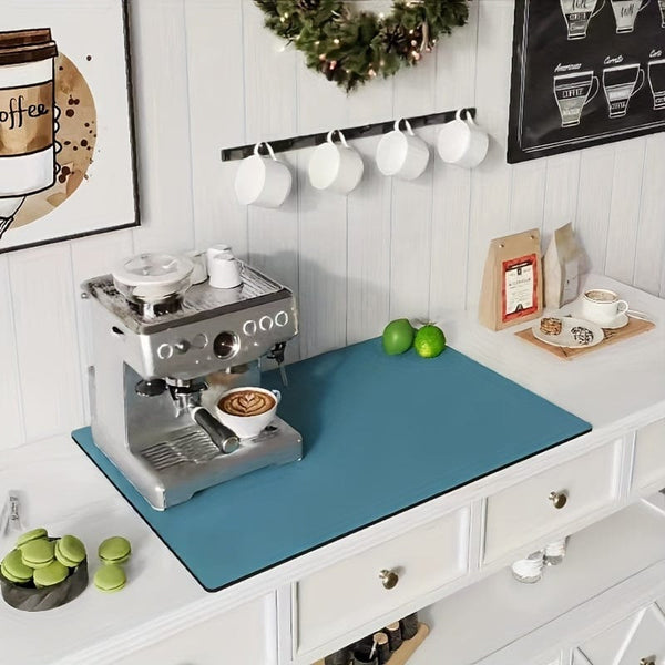 Planet Gates 1pc, Dish Drying Pad, Espresso Machine Countertop Absorbent Pad, Washstand Drain Mat, Soft Faucet Absorbent Mat, Washstand Cup Mat, Kitchen Accessories, Bathroom Accessories