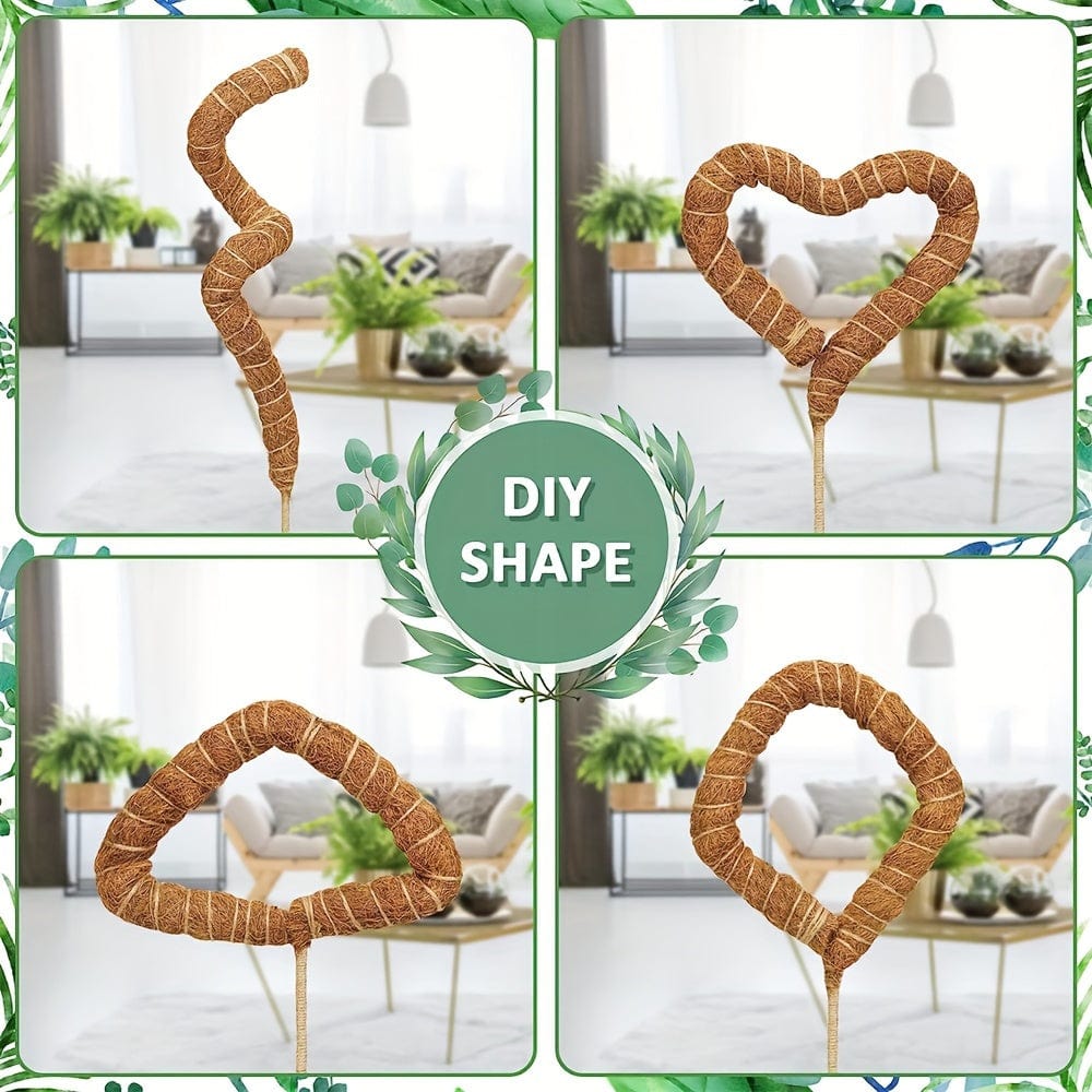 Planet Gates 1pc DIY Shape Plant Climbing Pole, Bendable Coconut Brown Stick, Plant Climbing Rattan Column Gardening Plant Support Rack Artificial Coconut Brown Stick