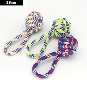 Planet Gates 1PC Dog Toy Carrot Knot Rope Ball Cotton Rope Dumbbell Puppy Cleaning Teeth Chew Toy Durable Braided Bite Resistant Pet Supplies