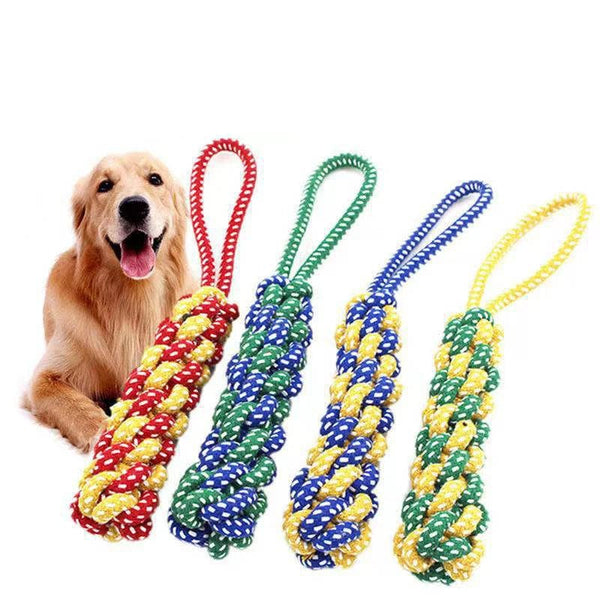 Planet Gates 1PC Dog Toy Carrot Knot Rope Ball Cotton Rope Dumbbell Puppy Cleaning Teeth Chew Toy Durable Braided Bite Resistant Pet Supplies