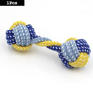 Planet Gates 1PC Dog Toy Carrot Knot Rope Ball Cotton Rope Dumbbell Puppy Cleaning Teeth Chew Toy Durable Braided Bite Resistant Pet Supplies