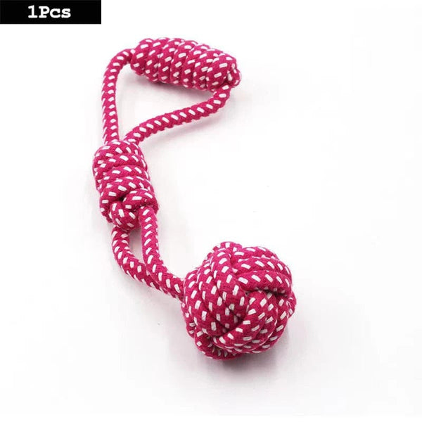 Planet Gates 1PC Dog Toy Carrot Knot Rope Ball Cotton Rope Dumbbell Puppy Cleaning Teeth Chew Toy Durable Braided Bite Resistant Pet Supplies