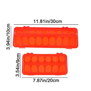 Planet Gates 1Pc Double Row 12/18 Holes Poultry Ground Feeder Plastic Clamshell Feeding Chicken Groove Farm Breeding Supplies