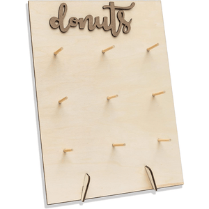 Planet Gates 1pc Doughnut Display Stand Made Of Wood, Various Shapes, Doughnut Wall Stand, Wedding Party Decoration Display Board, Birthday Party Decoration, Oval Square Hexagonal Shape