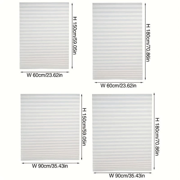 Planet Gates 1pc Easy Up and Down Blackout Pleated Curtains for Home Decor - Temporary Curtains with No Tools Needed - Perfect for Car, Bedroom, and Living Room - Blocks Out Light and Provides Privacy