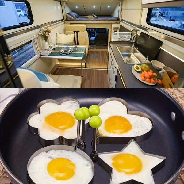 Planet Gates 1pc Egg Mold, Egg Ring Molds, Frying Egg Mold, DIY Frying Egg Mold, Creative Egg Mold, Kawaii Egg Mold, Egg Ring Molds For Cooking, Stainless Steel Ring Mold, Breads Mold, Kitchen Accessories