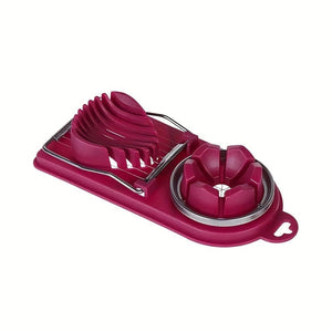 Planet Gates 1pc, Egg Slicer, 2 In 1 Stainless Steel Egg Slicer For Hard Boiled Eggs, Egg Cutter, Heavy Duty Slicer, Kitchen Gadgets, Kitchen Stuff, Kitchen Accessories, Home Kitchen Items