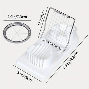 Planet Gates 1pc, Egg Slicer, 2 In 1 Stainless Steel Egg Slicer For Hard Boiled Eggs, Egg Cutter, Heavy Duty Slicer, Kitchen Gadgets, Kitchen Stuff, Kitchen Accessories, Home Kitchen Items