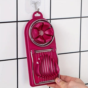 Planet Gates 1pc, Egg Slicer, 2 In 1 Stainless Steel Egg Slicer For Hard Boiled Eggs, Egg Cutter, Heavy Duty Slicer, Kitchen Gadgets, Kitchen Stuff, Kitchen Accessories, Home Kitchen Items