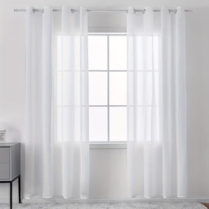 Planet Gates 1pc Elegant White Window Sheer Curtain for Living Room and Bedroom - Soft and Stylish Home Decor