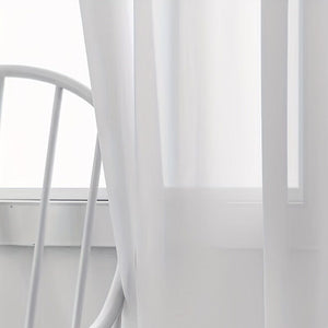 Planet Gates 1pc Elegant White Window Sheer Curtain for Living Room and Bedroom - Soft and Stylish Home Decor