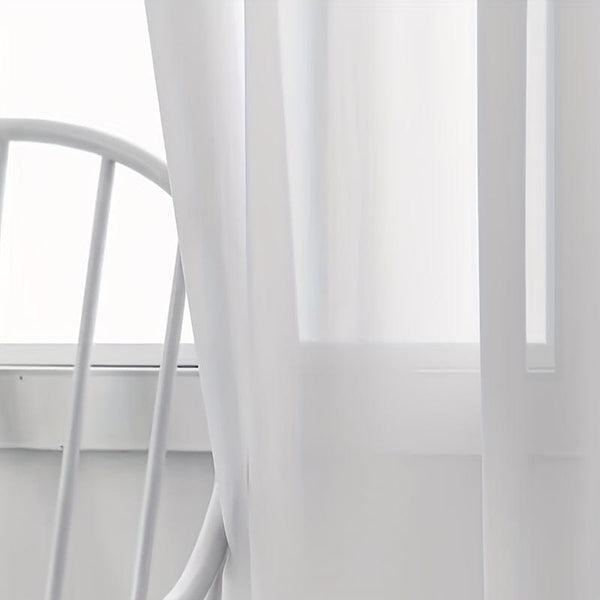 Planet Gates 1pc Elegant White Window Sheer Curtain for Living Room and Bedroom - Soft and Stylish Home Decor
