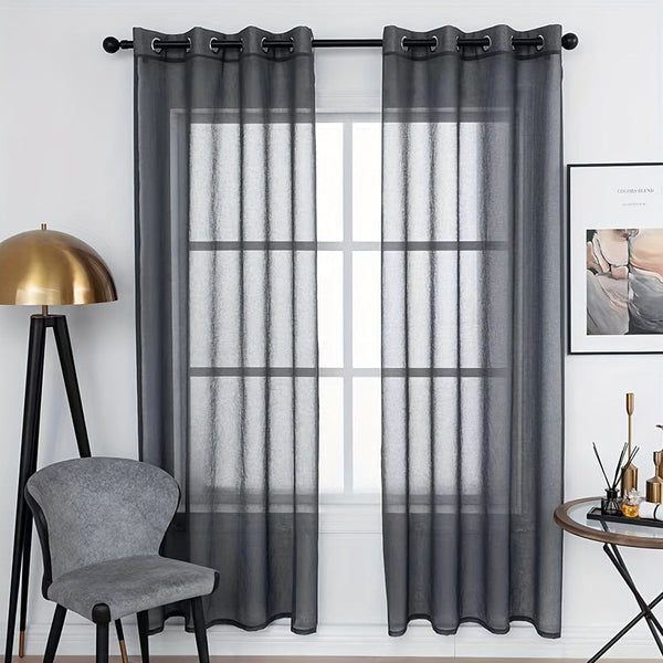 Planet Gates 1pc Elegant White Window Sheer Curtain for Living Room and Bedroom - Soft and Stylish Home Decor
