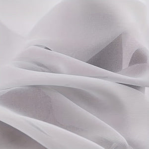 Planet Gates 1pc Elegant White Window Sheer Curtain for Living Room and Bedroom - Soft and Stylish Home Decor