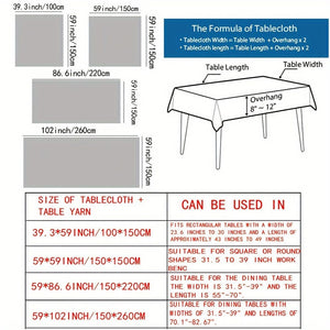 Planet Gates 1pc European Lace Tablecloth, Polyester Embroidered Table Cover For Dining, Coffee Table, Side Table, TV Cabinet, Elegant Home Decor, Outdoor Garden Wedding Decoration