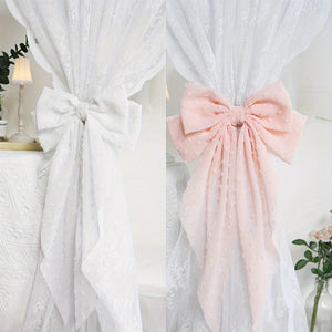 Planet Gates 1pc Fabric Bow Decor Curtain Tieback, Metal Curtain Clip, Curtain Buckle For Home Decoration, Curtain Accessories